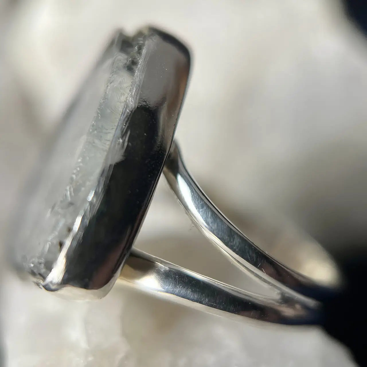 Tourmaline in Moonstone Sterling Silver Ring