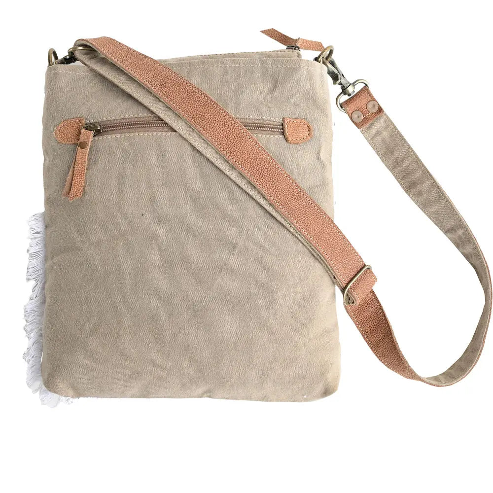 Distressed Evil Eye Crossbody Bag in Color