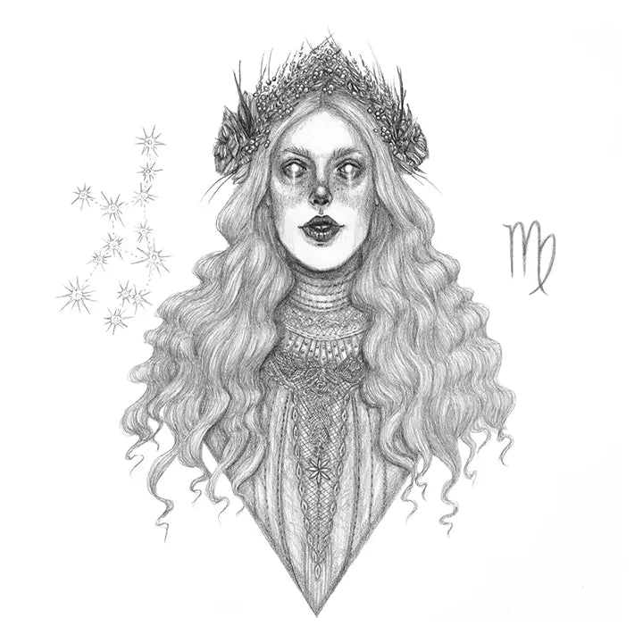 Virgo Zodiac Goddess Fine Art Print