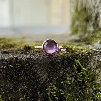 Amethyst Ring Rose Gold Size 9