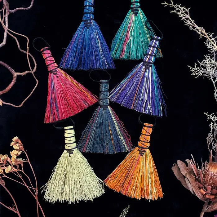 Hand Dyed Altar Brooms - 6-7” Broomcorn