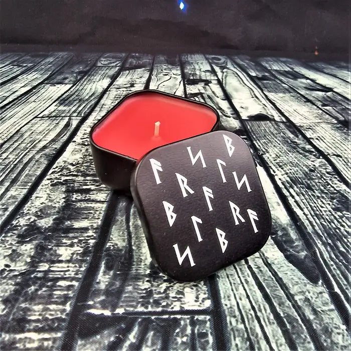 Hel's Hunger Rune Candle Tin