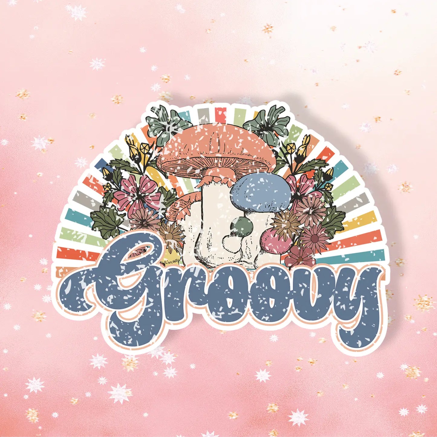 Groovy Mushroom Vinyl Sticker