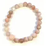 Peach Moonstone Stretchy Beaded Bracelet