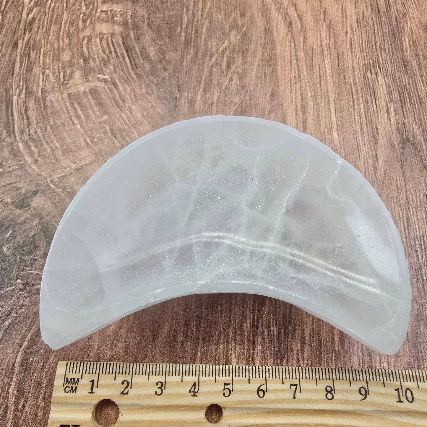 9-10cm Selenite Moon Bowl ~ Polished Crystal Shapes