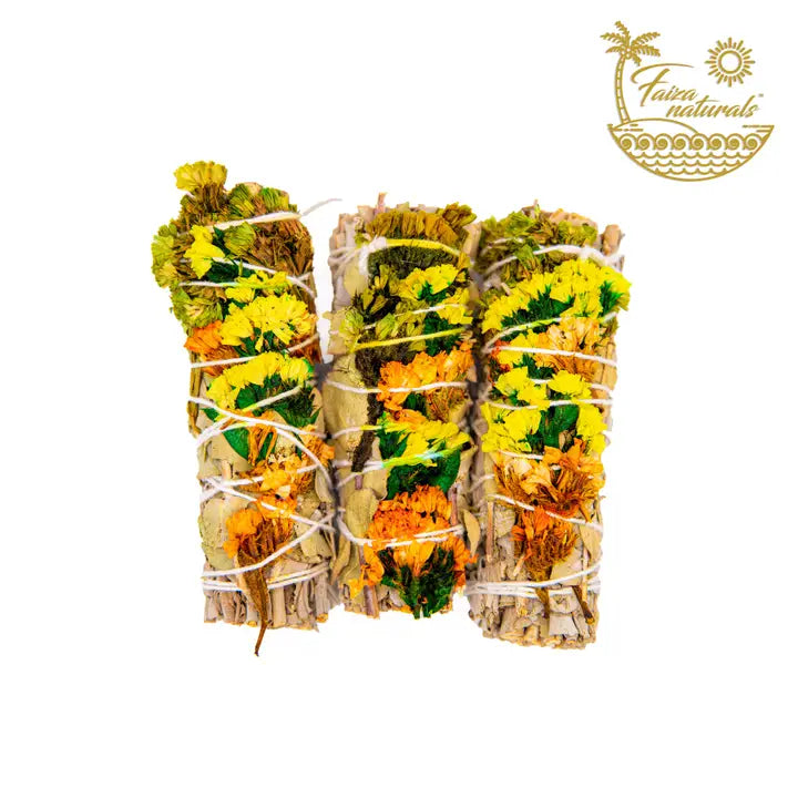 Spring Sinuata and Eucalyptus with White Sage Smudge