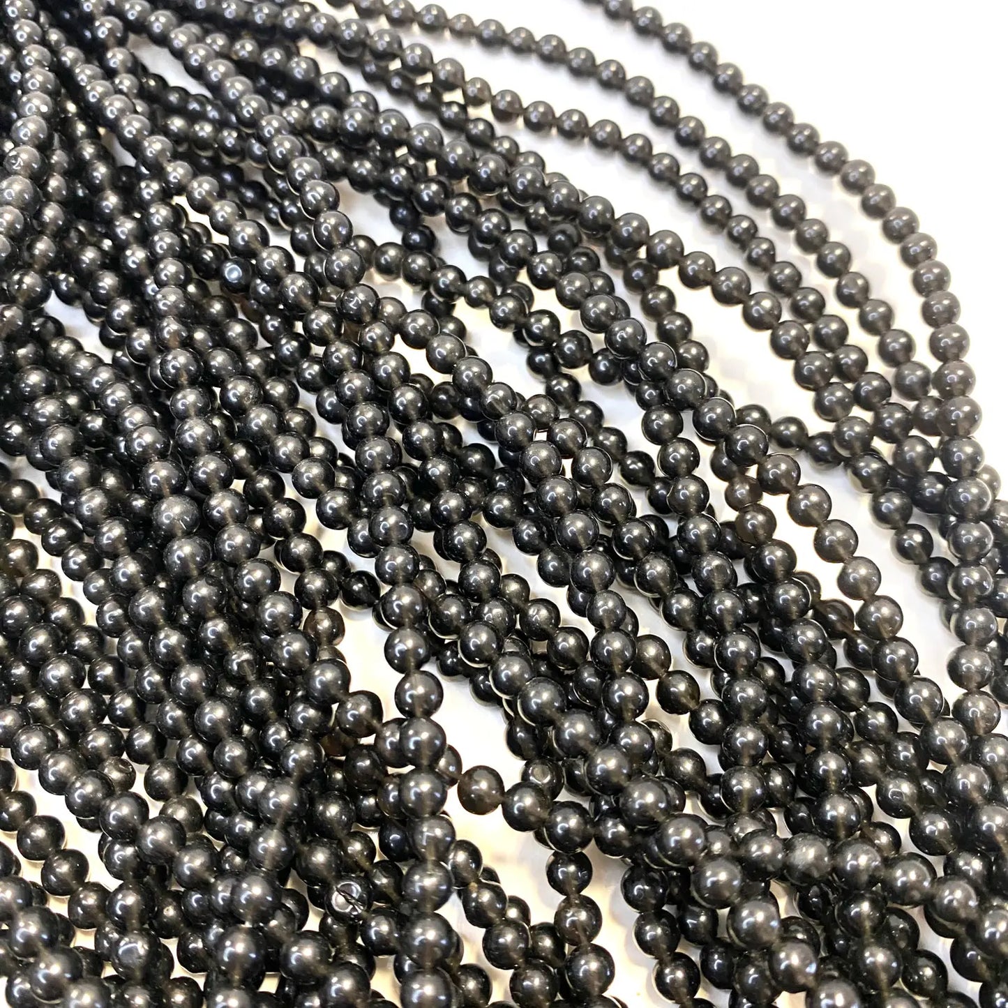 Black Obsidian Round Beads 4mm
