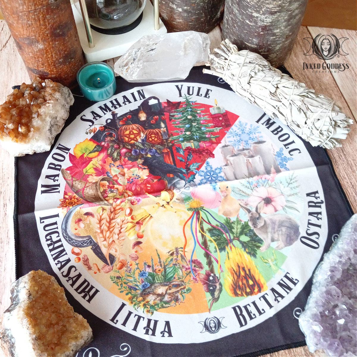 Wheel of the Year Altar Cloth