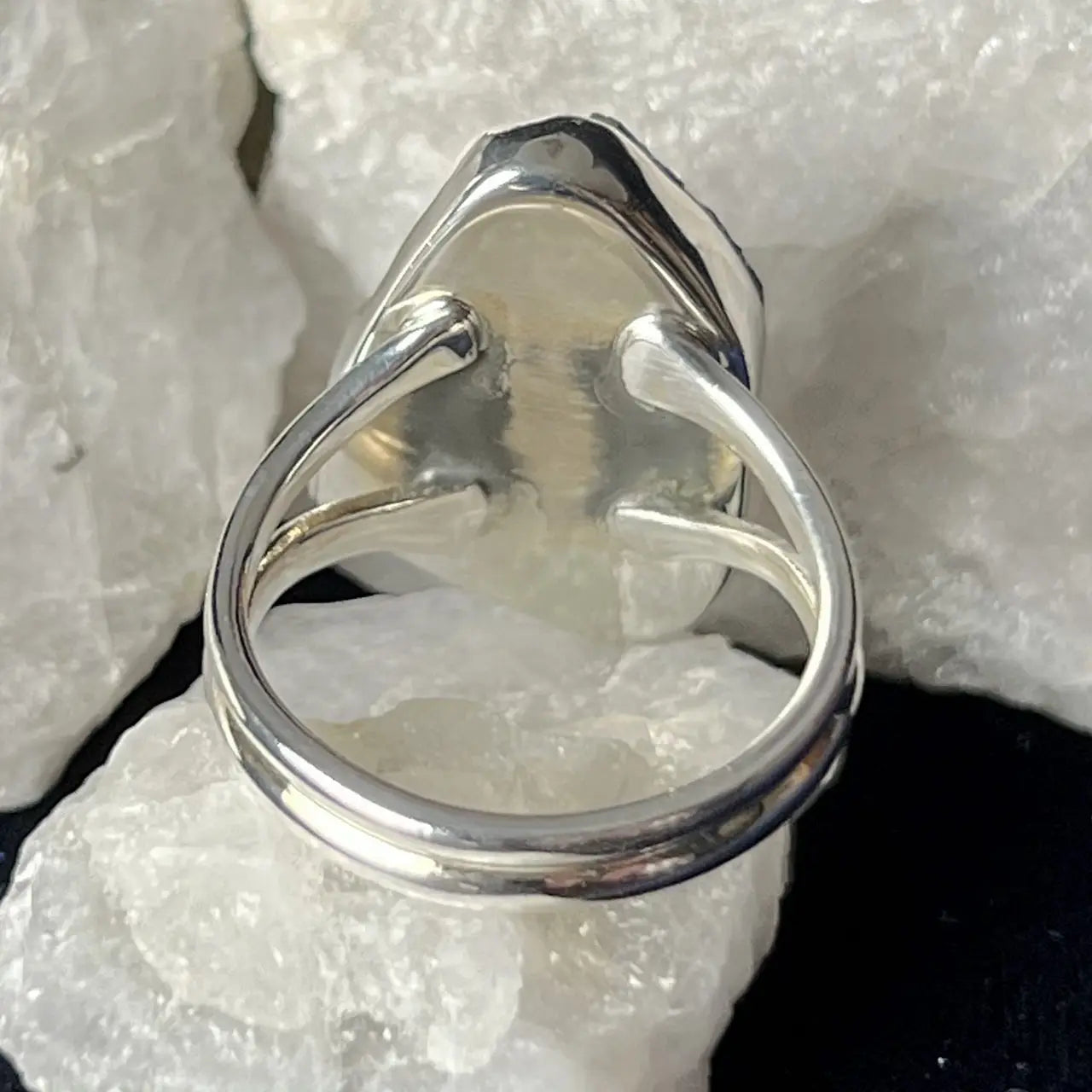 Tourmaline in Moonstone Sterling Silver Ring