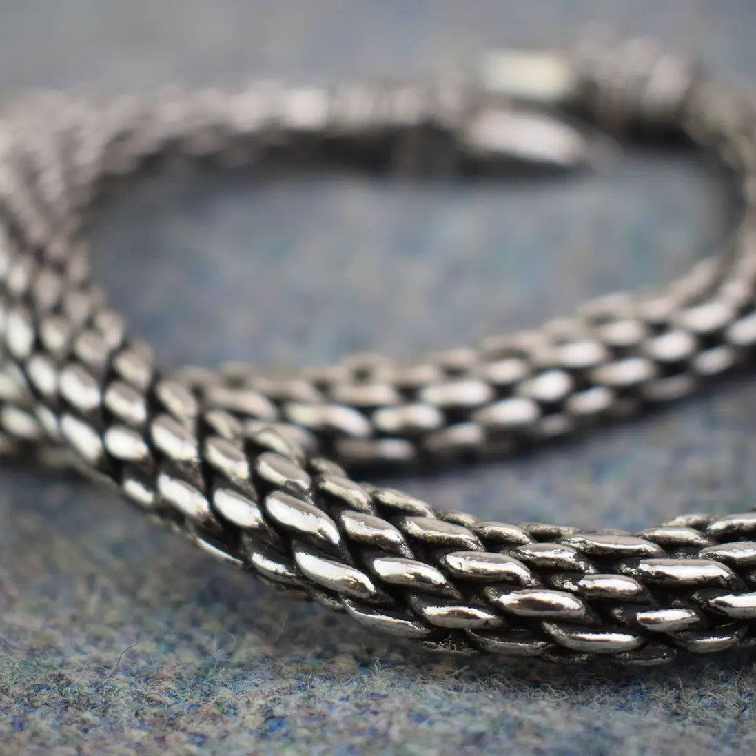 Chunky Pewter Odin's Raven Viking Bracelet