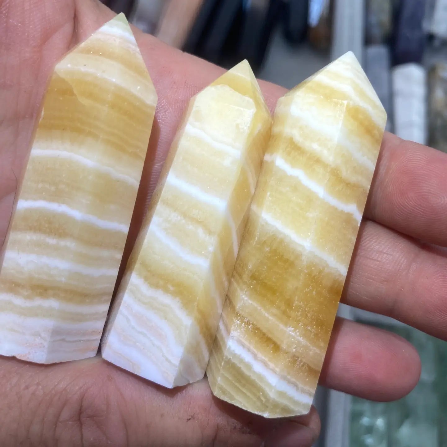 Orange Calcite Towers