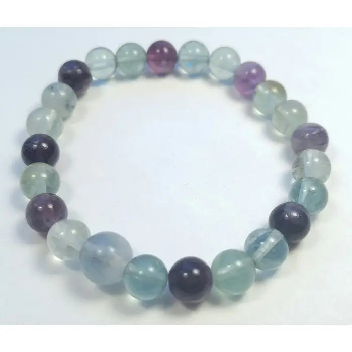 Rainbow Fluorite Beaded Bracelet
