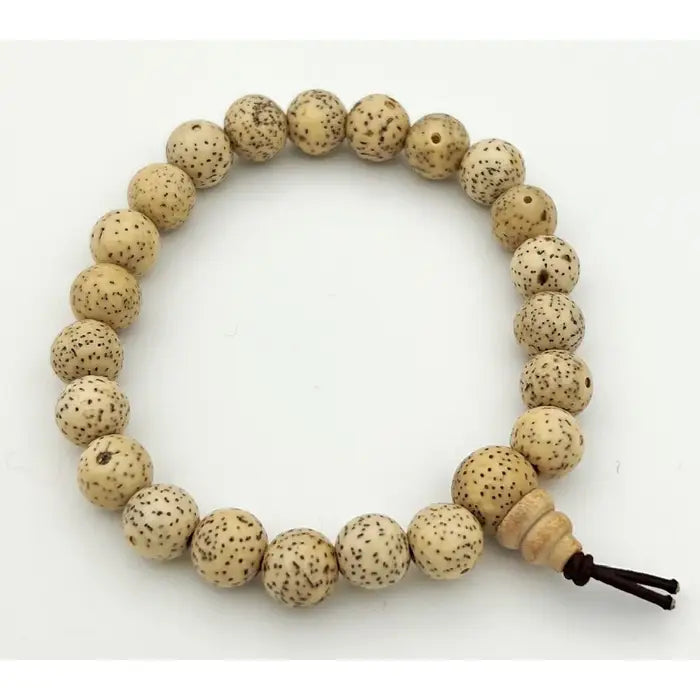 White Lotus Seed Beaded Bracelet