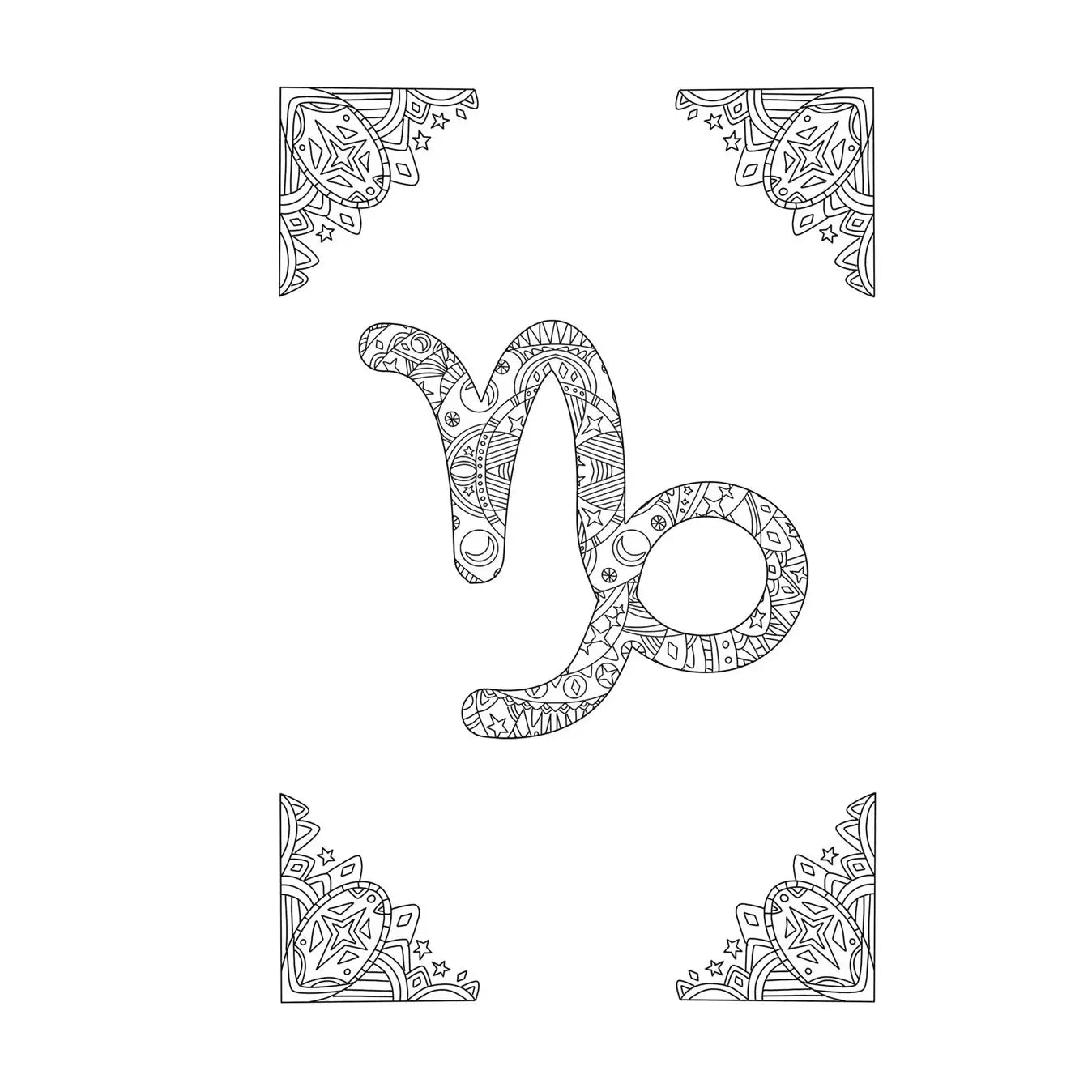 Coloring Book Capricorn
