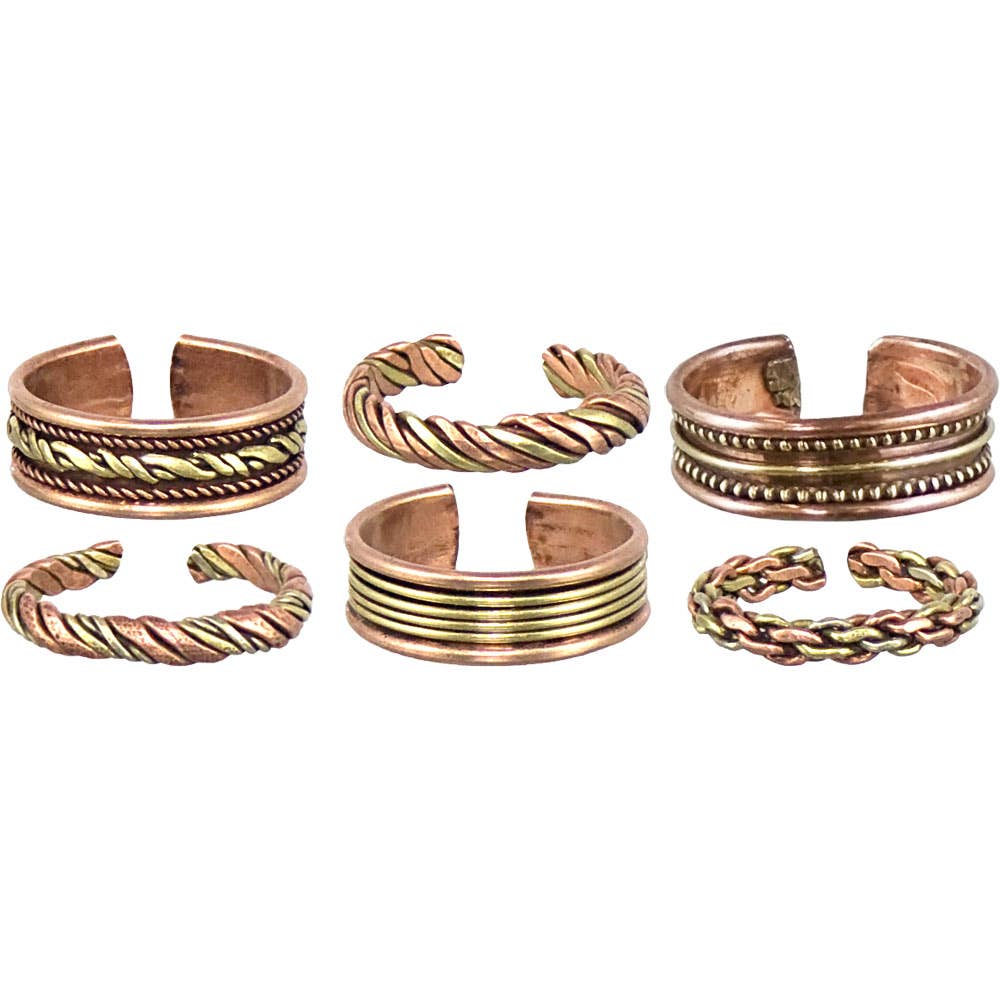 Adjustable Copper Rings - Assorted Designs