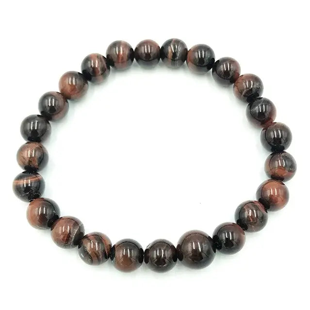 Red Tiger's Eye Stretchy Beaded Bracelet
