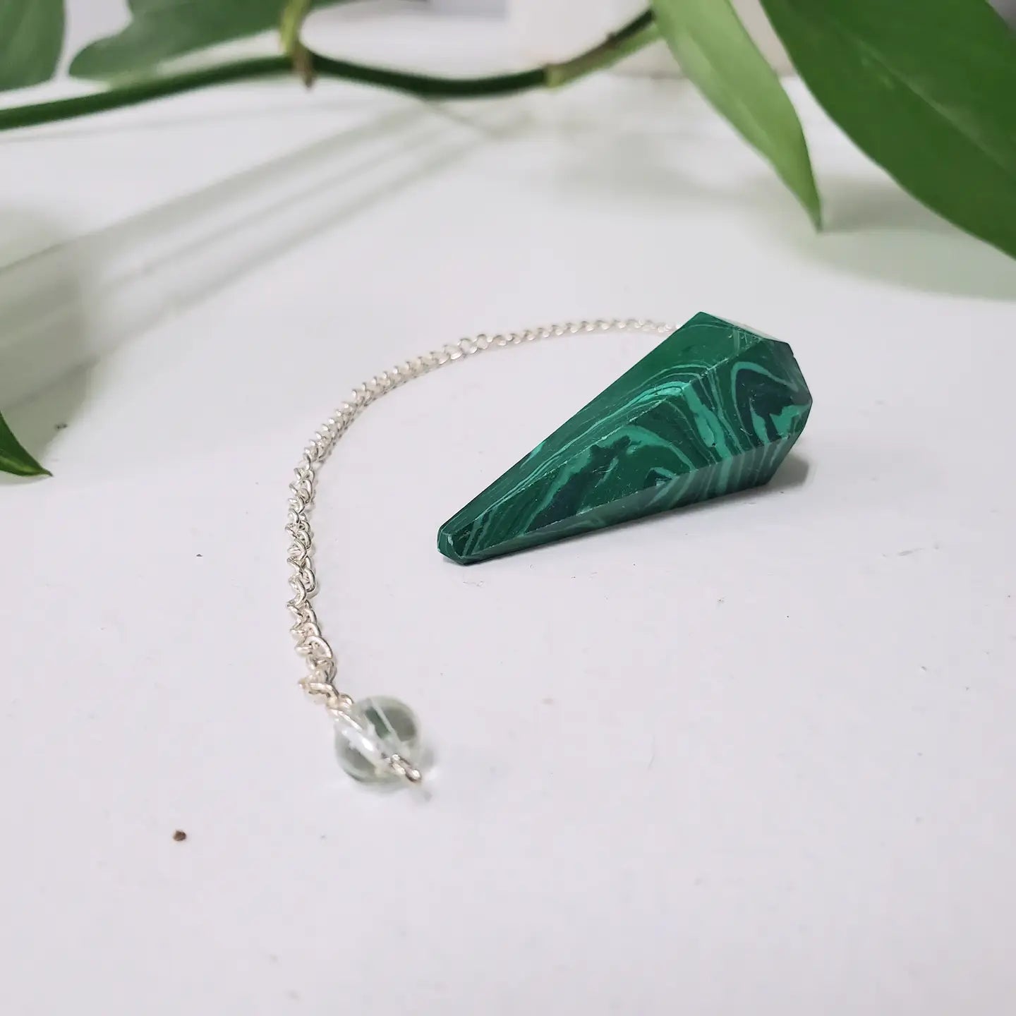 Authentic Malachite Crystal Pendulum