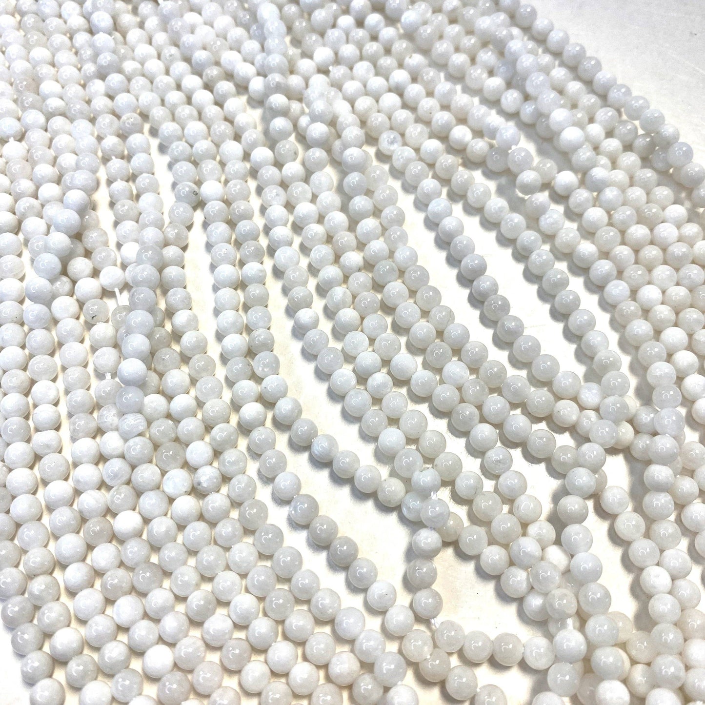 4mm Round Moonstone Bead