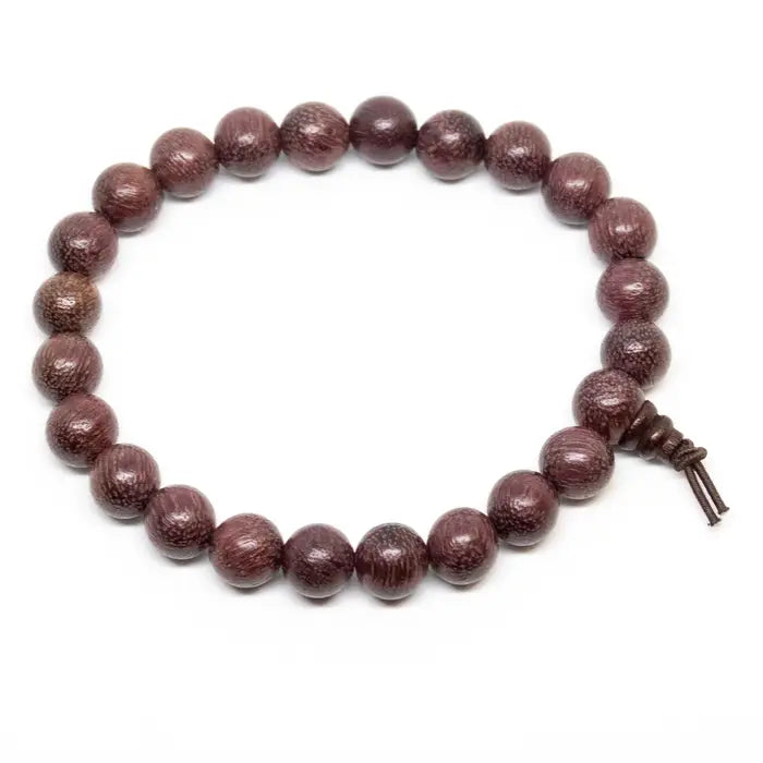 Purpleheart Wood Beaded Bracelet - Wrist Mala - 8mm