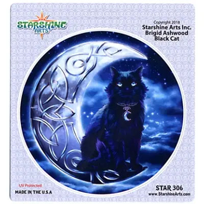 Black Cat Moon Sticker