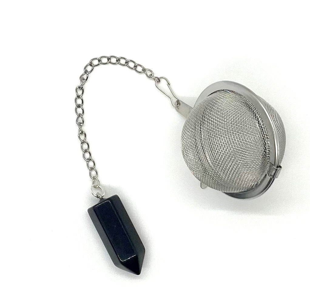 Obsidian Crystal Tea Infuser by The Traveling Teapot