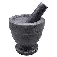 Black Marble Mortar and Pestle