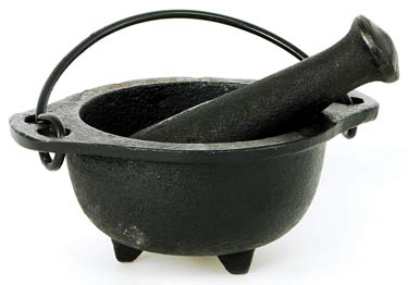 Mortar and Pestle Cast Iron Cauldron