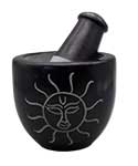 3" Sun Soapstone mortar & pestle