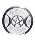 Altar Tile Triple Moon Silver