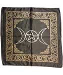 Altar Cloth Black Triple Moon