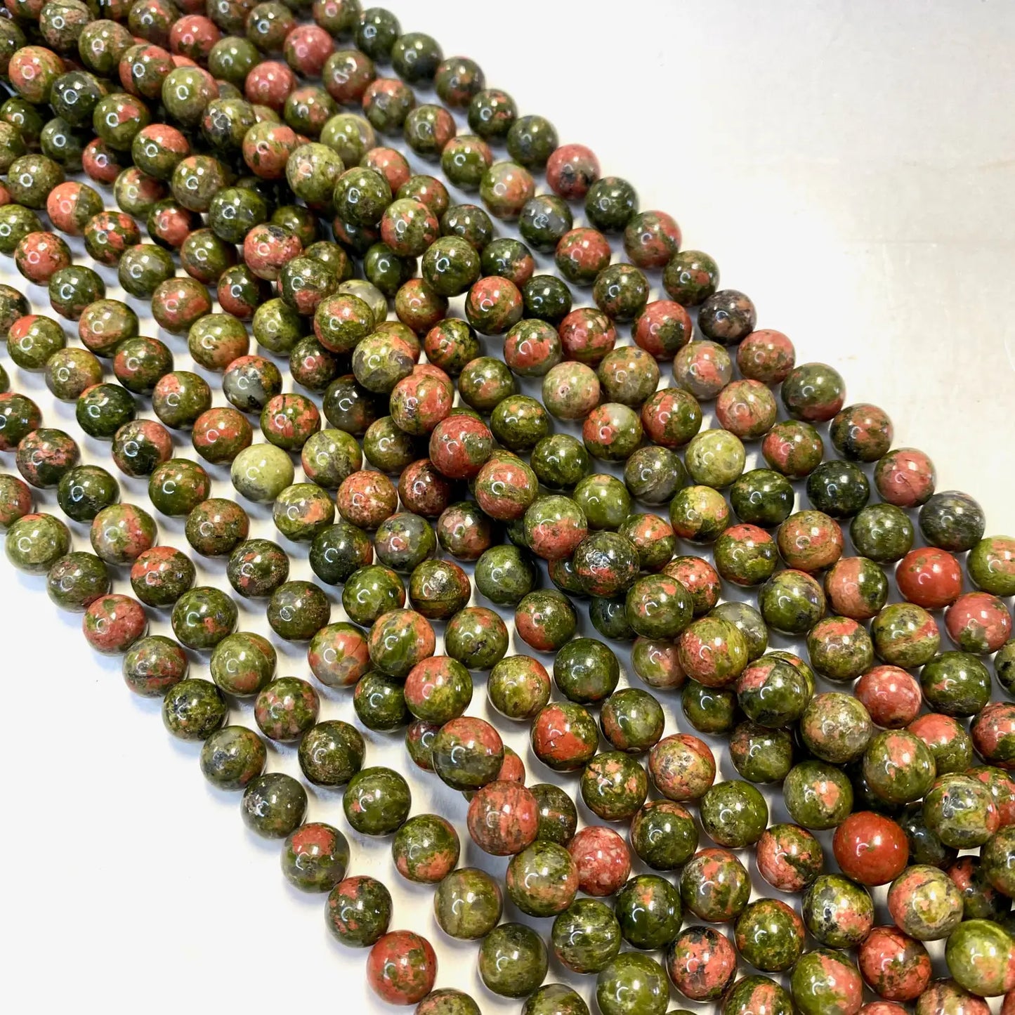 Unakite Round Bead 8mm