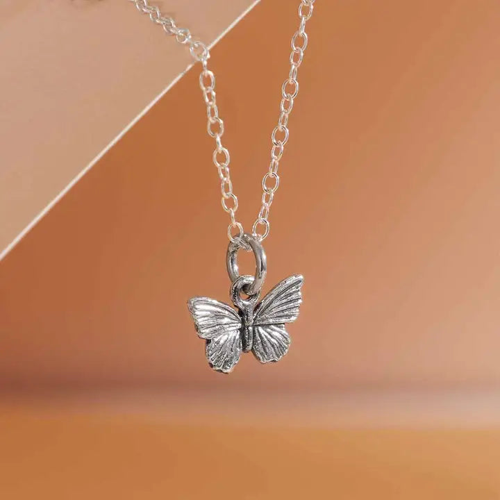 Sterling Silver Small Butterfly Necklace