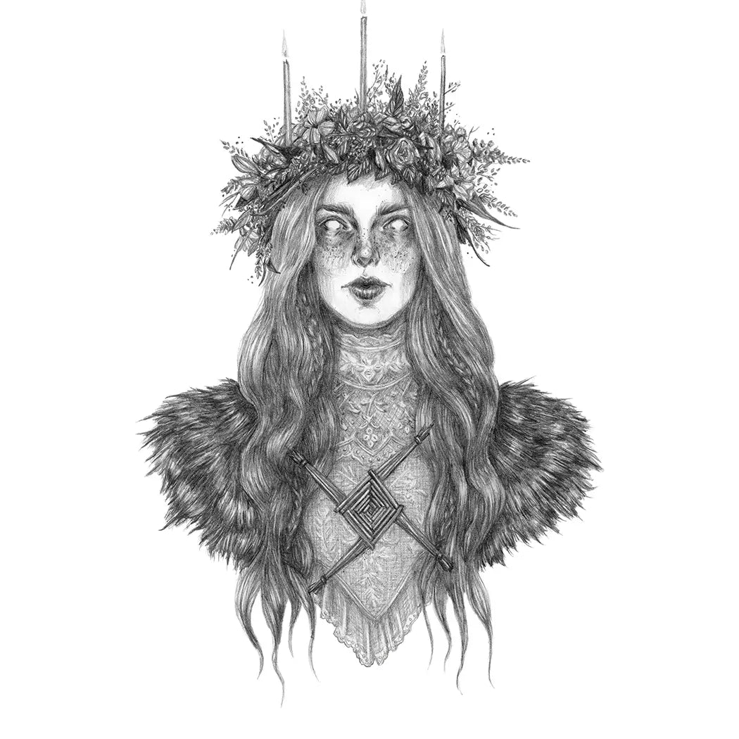 Brigid Fine Art Print - Celtic Goddess of Wisdom, Healing