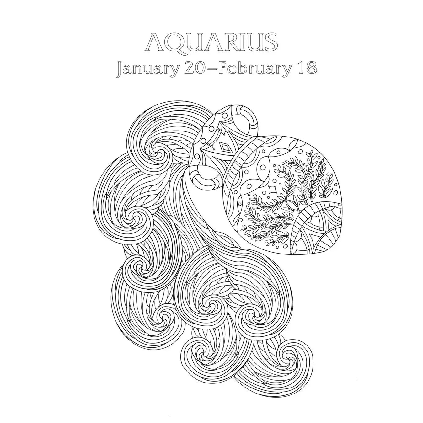 Coloring Book Aquarius