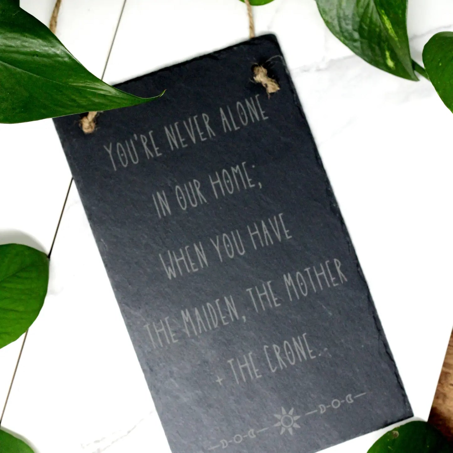 10" Slate Triple Goddess Home Quote Wall Hanging Sign