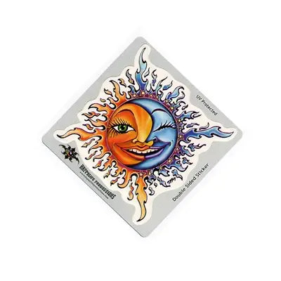 Smilin' Moon and Sun Sticker