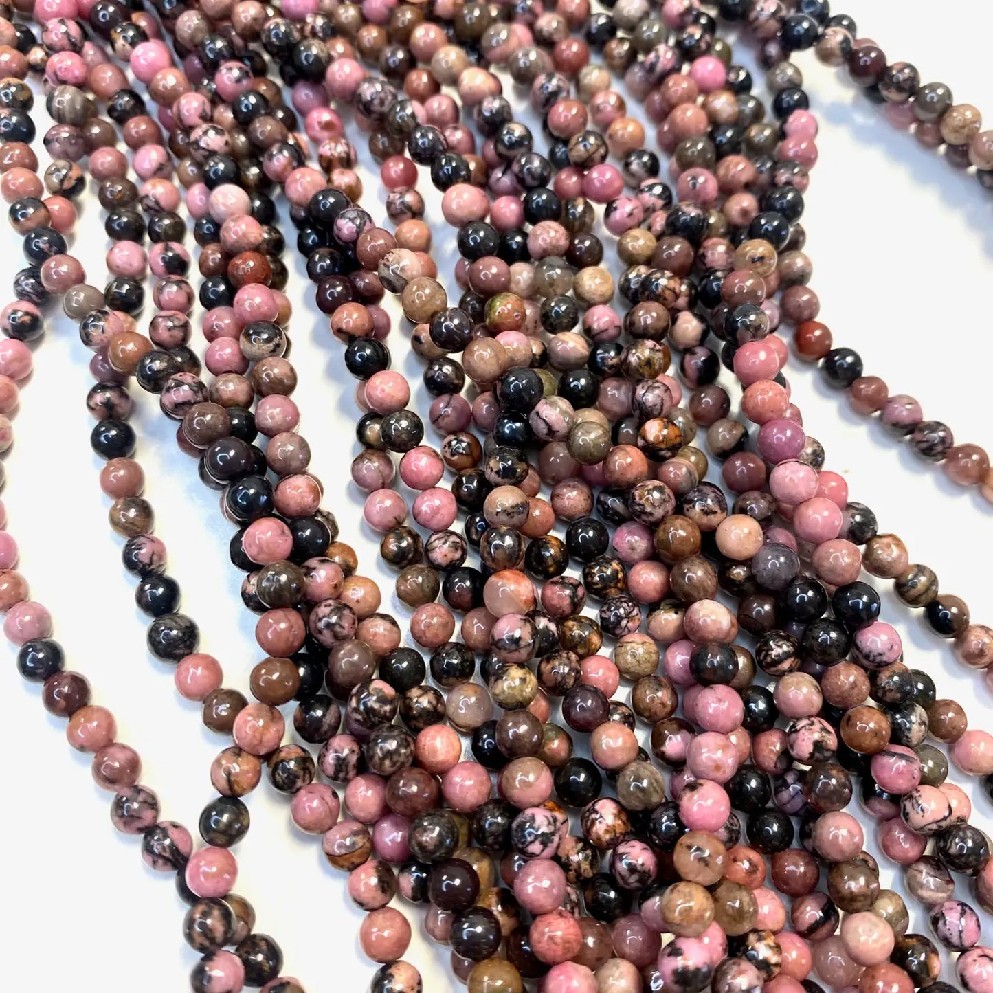 Rhodonite Round Beads 4mm
