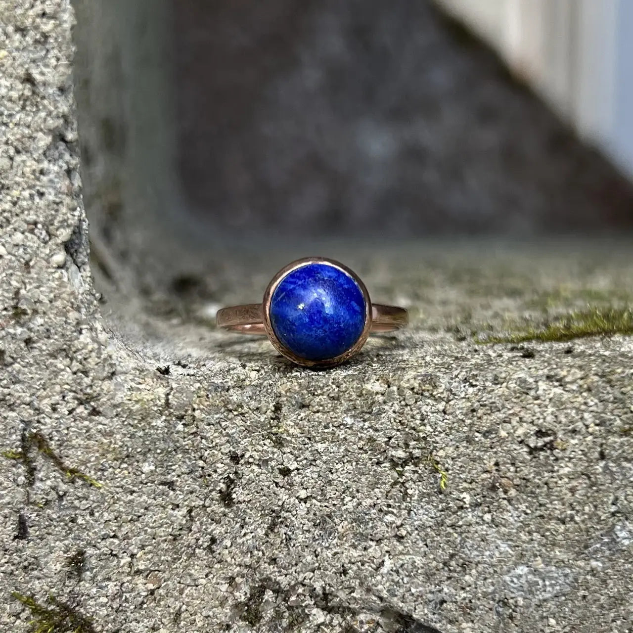 Lapis Ring Rose Gold size 8