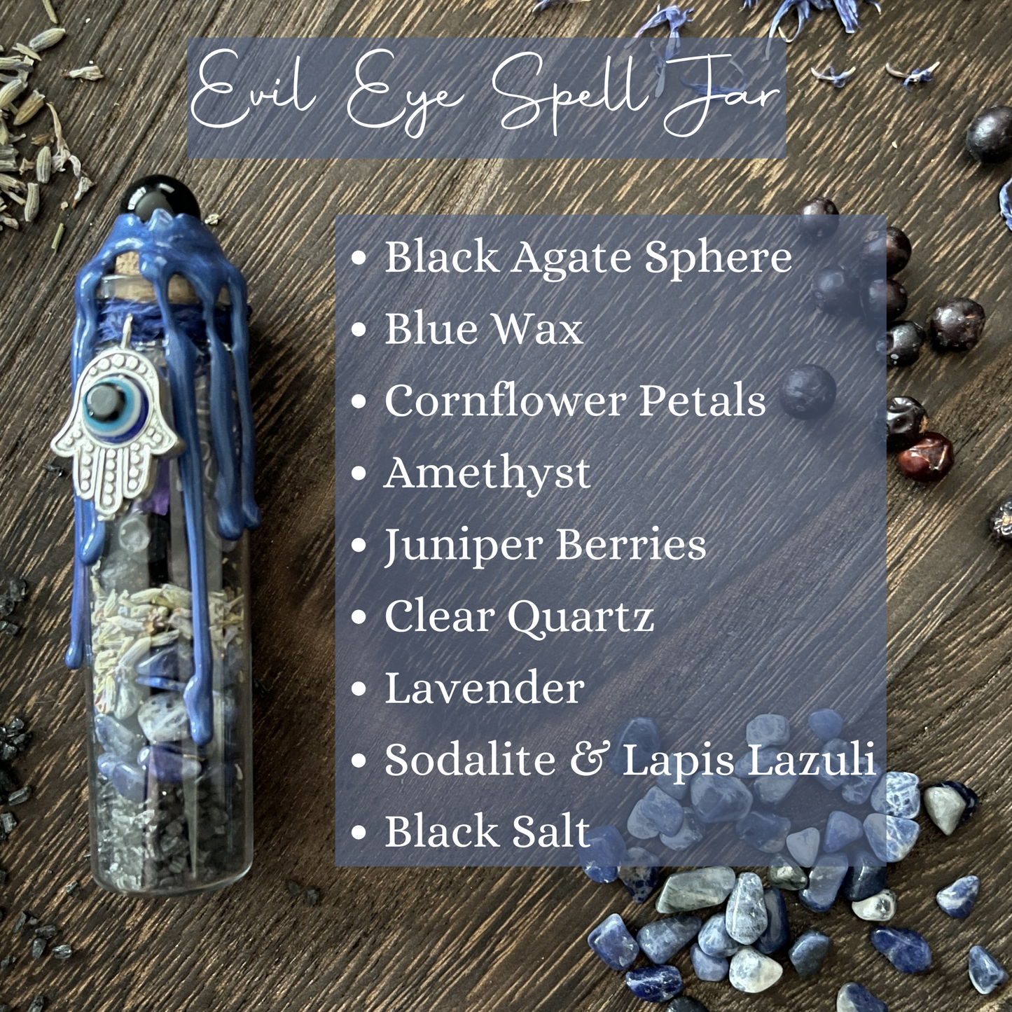 Evil Eye Protection Spell Jar, Nazar Spell Bottle