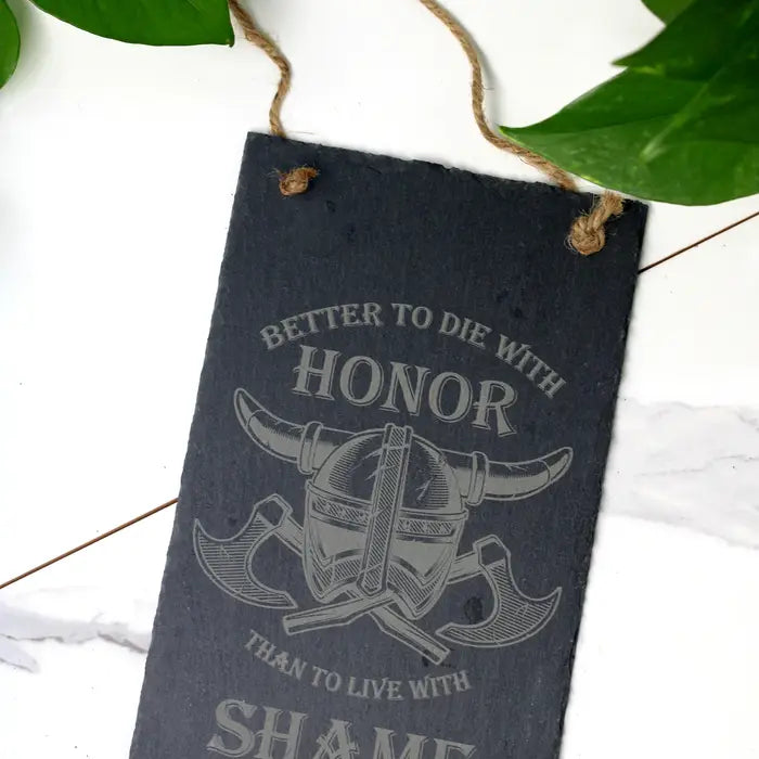 10" Slate Viking Quote Wall Hanging