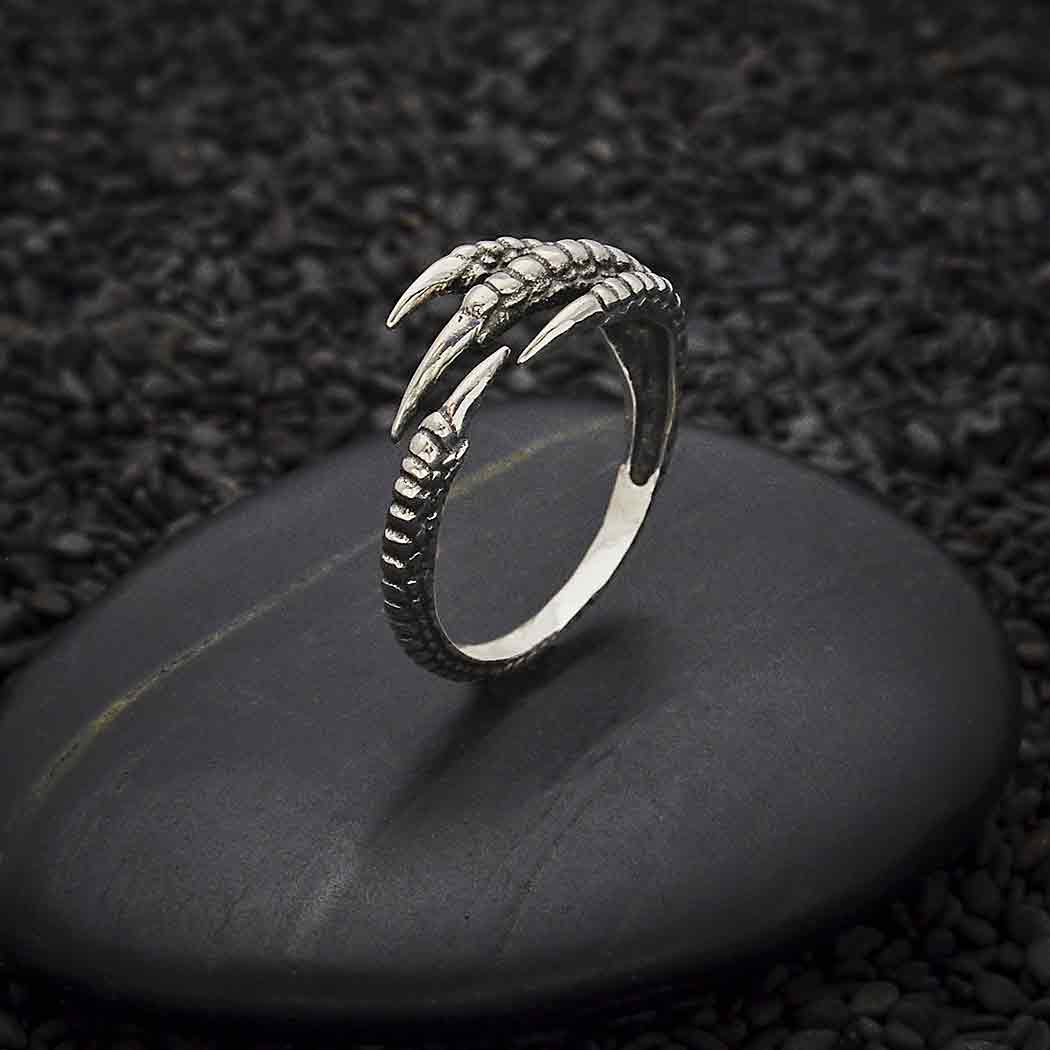 Adjustable Bird Claw Ring - Sterling Silver