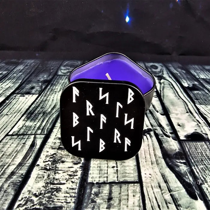 Odin's Wisdom Rune Candle Tin