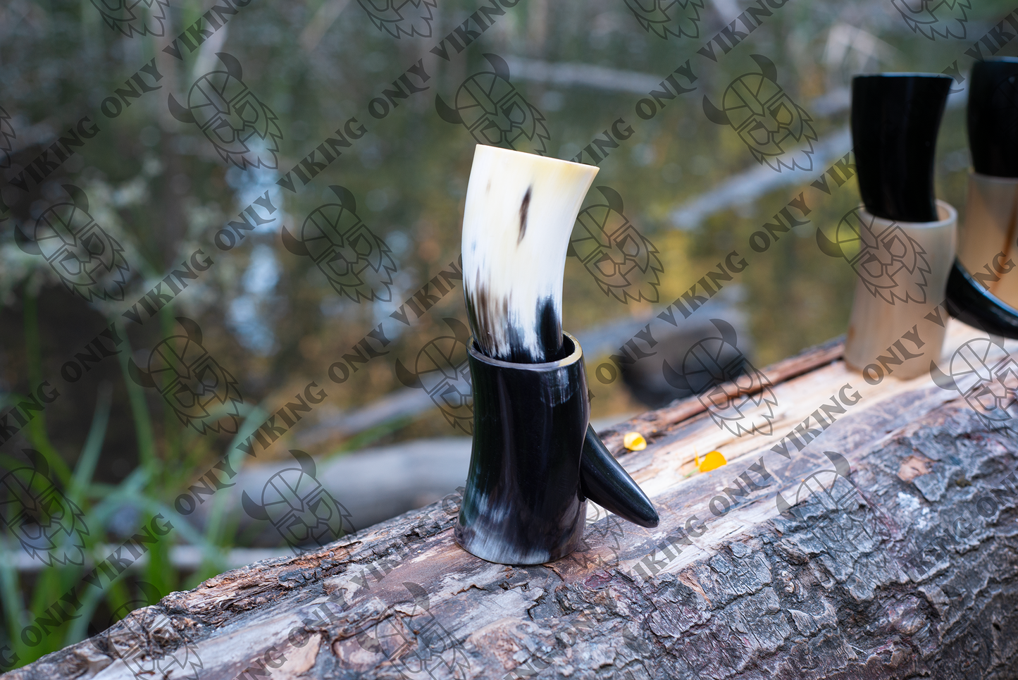 Viking Drinking Horns 100% Authentic Ox Horn With Engraved Design and Stand