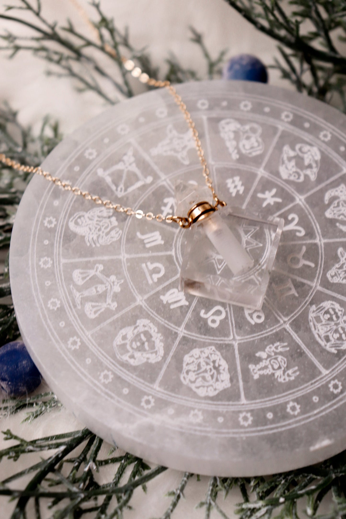 Spellbound | clear quartz potion bottle necklace by Terra Luna Sol