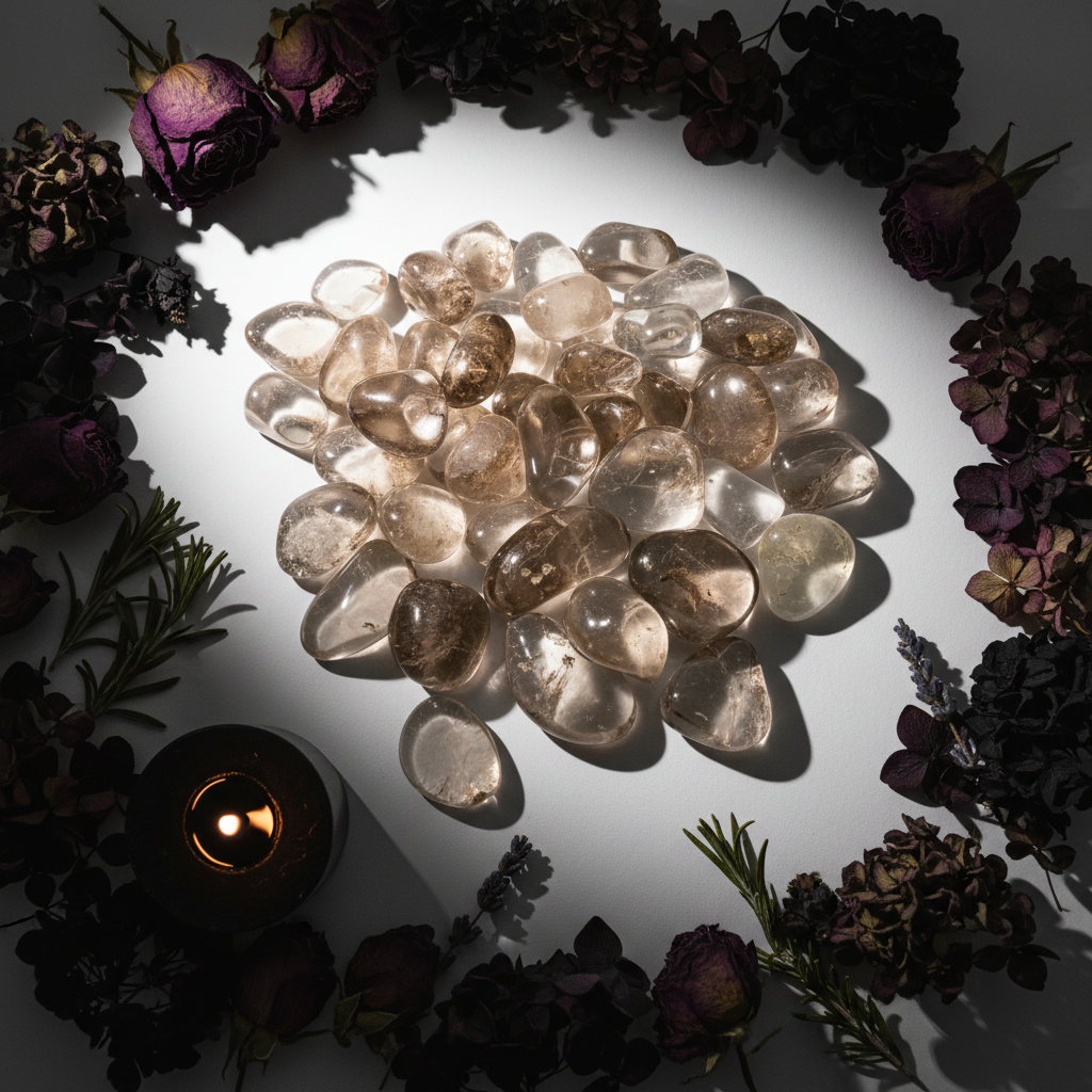 Smoky Quartz Flat Lay
