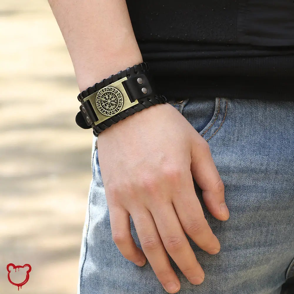 Viking Leather Bracelet by The Cursed Closet