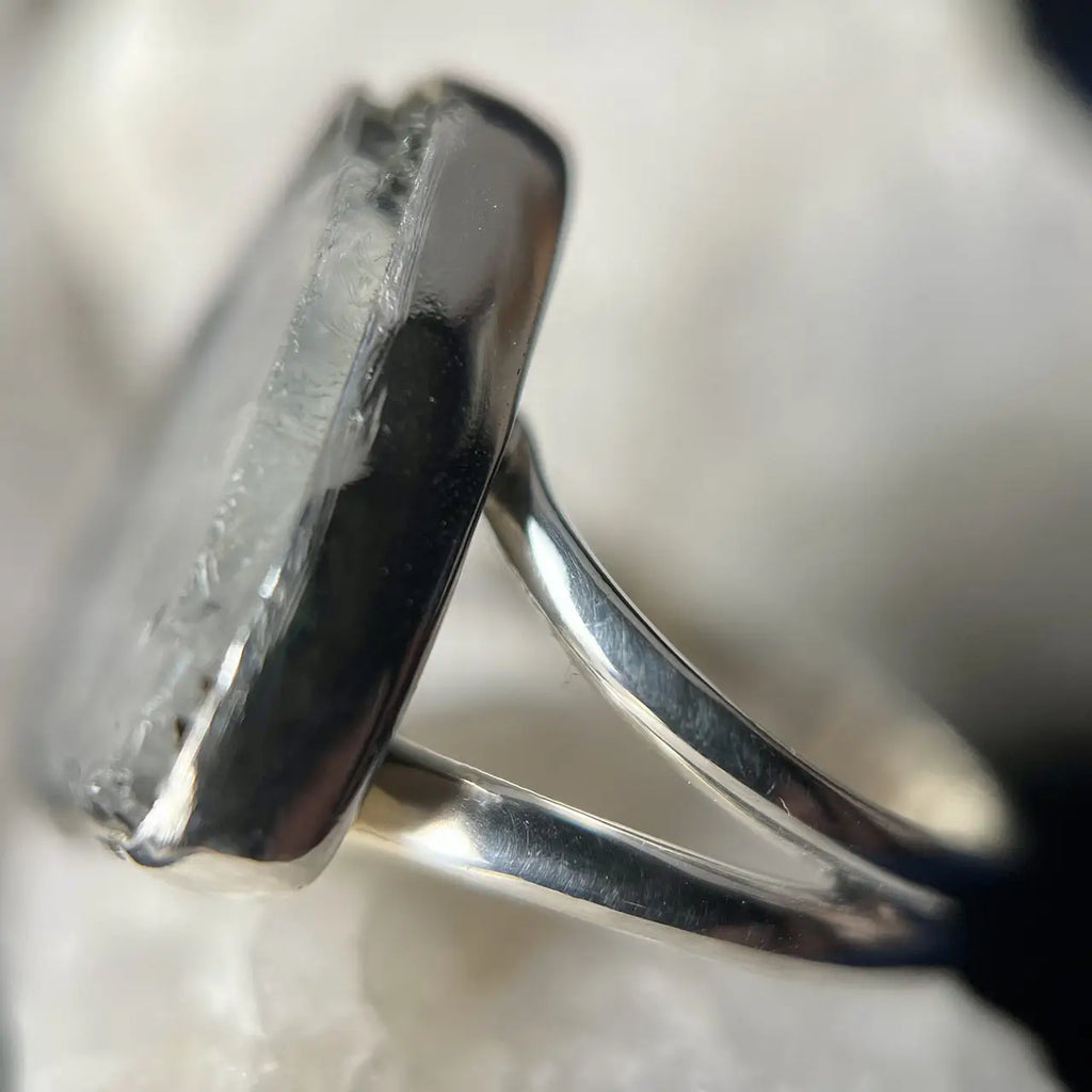 Tourmaline in Moonstone Sterling Silver Ring