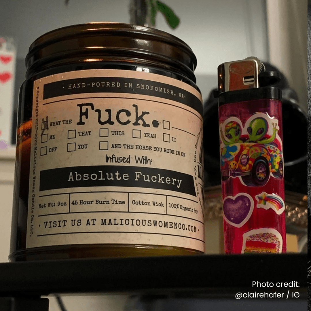 All The Fucks 9oz Soy Candle - Absolute Fuckery Infused