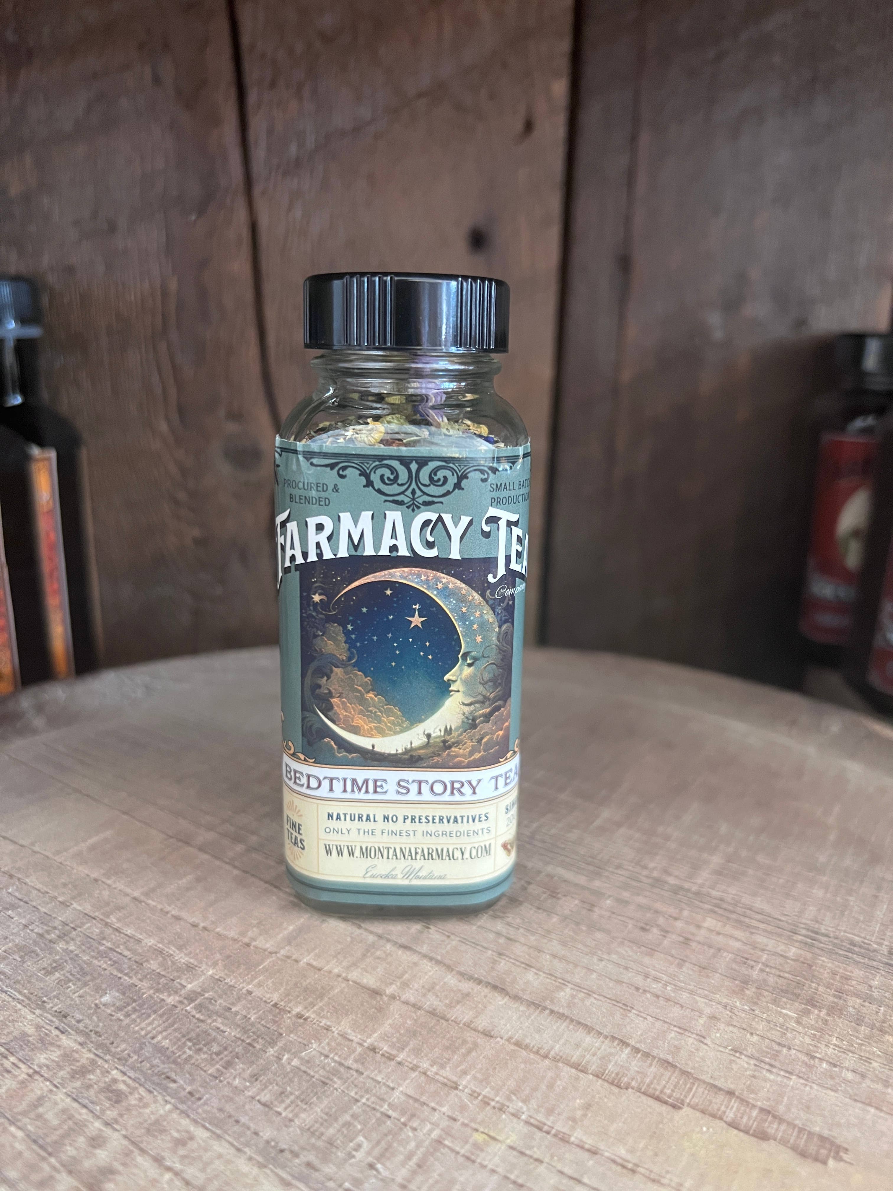 Bedtime Story Herbal Tea Blend | Montana Farmacy Vintage Moon Glass Jar