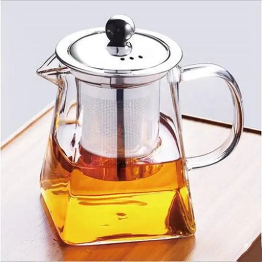 Glass Teapot with Stainless Steel Infuser and Lid 32oz